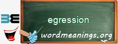 WordMeaning blackboard for egression